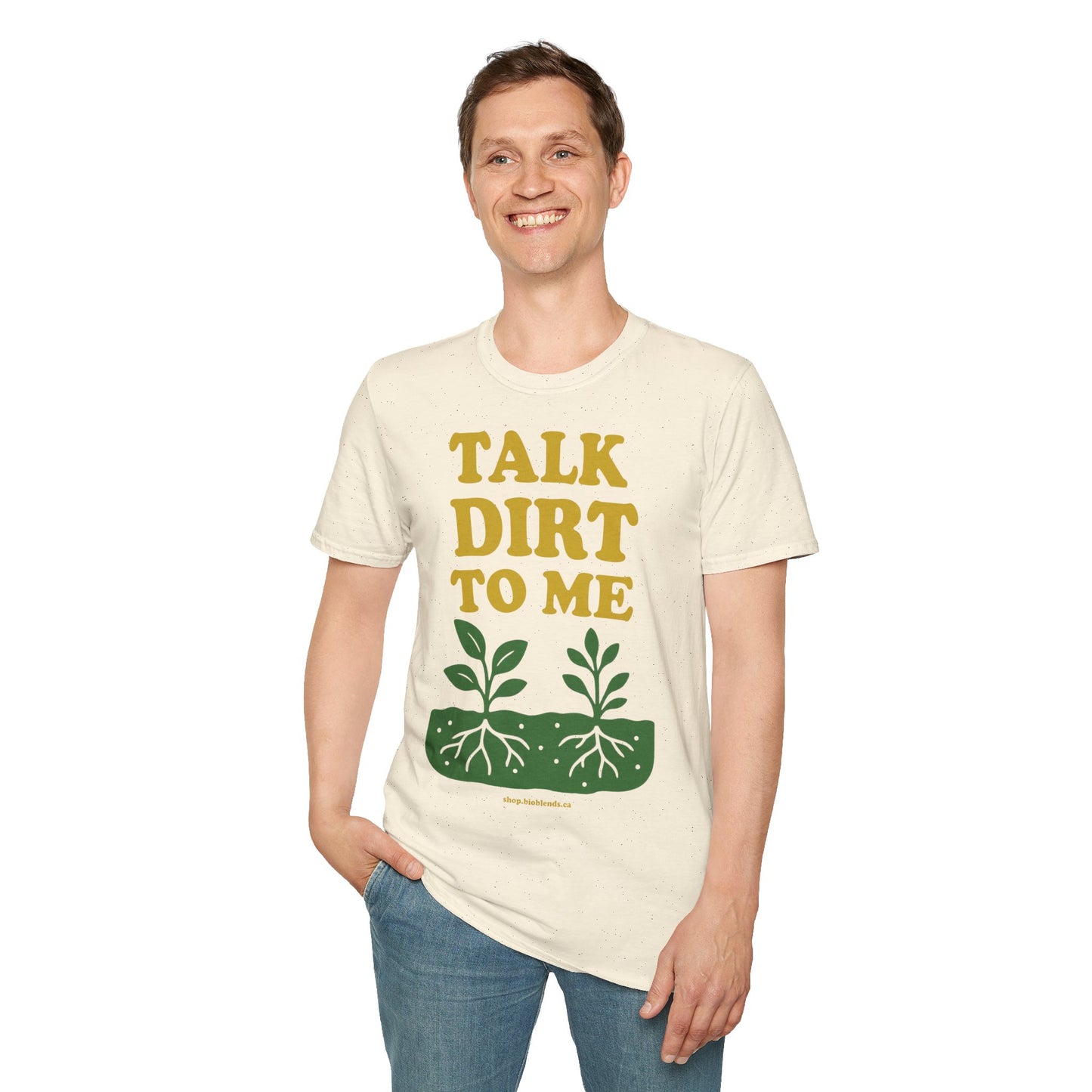 Eco-Friendly Unisex T-Shirt with 'Talk Dirt to Me' Design - Perfect for Gardeners & Nature Lovers